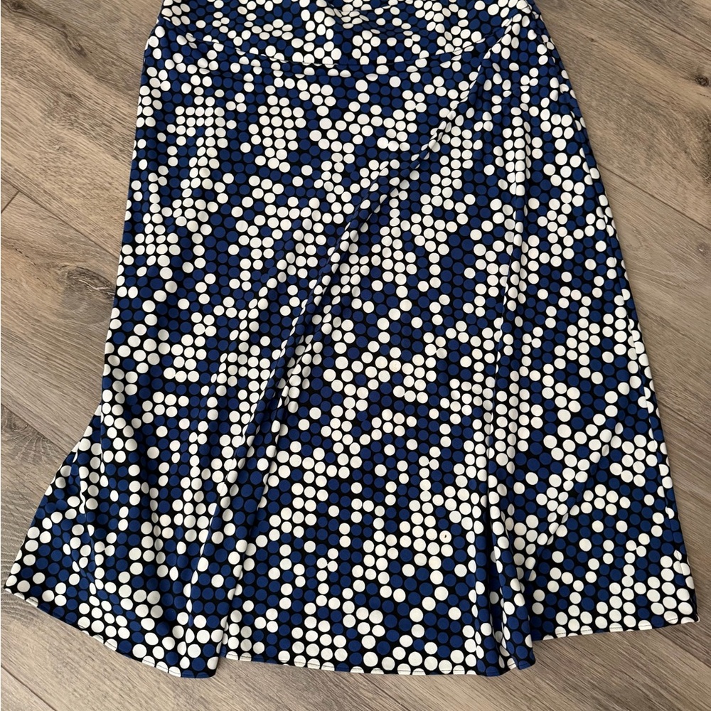 Kenneth Cole Reaction Navy and White A-Line Skirt